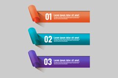 Roll paper color labels banner infographic template design Product Image 2