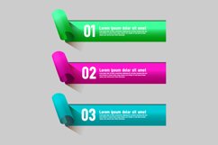 Roll paper color labels banner infographic template isolated Product Image 2