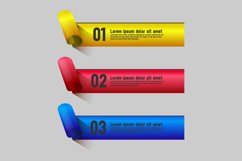 Roll paper color labels banner infographic template vector Product Image 1