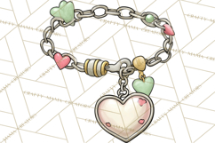 Retro Roller Skating Clipart PNG, 90s Valentine Clip Art Product Image 2