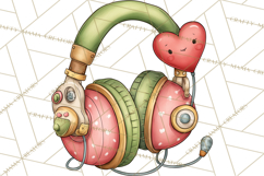 Retro Roller Skating Clipart PNG, 90s Valentine Clip Art Product Image 4