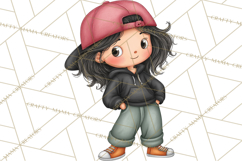 Retro Roller Skating Clipart PNG, 90s Valentine Clip Art Product Image 2