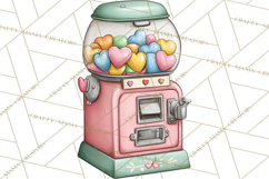 Retro Roller Skating Clipart PNG, 90s Valentine Clip Art Product Image 4