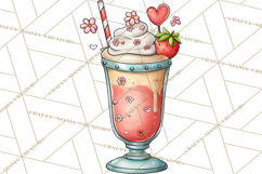 Retro Roller Skating Clipart PNG, 90s Valentine Clip Art Product Image 2