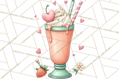 Retro Roller Skating Clipart PNG, 90s Valentine Clip Art Product Image 3