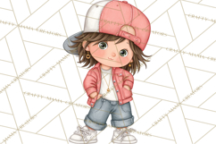 Retro Roller Skating Clipart PNG, 90s Valentine Clip Art Product Image 4