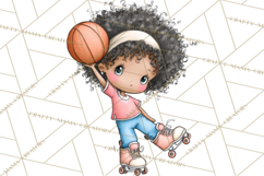 Retro Roller Skating Clipart PNG, 90s Valentine Clip Art Product Image 3