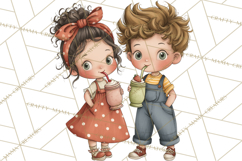 Retro Roller Skating Clipart PNG, 90s Valentine Clip Art Product Image 5