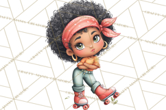 Retro Roller Skating Clipart PNG, 90s Valentine Clip Art Product Image 3