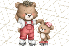 Retro Roller Skating Clipart PNG, 90s Valentine Clip Art Product Image 4