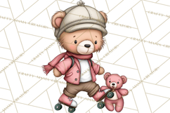 Retro Roller Skating Clipart PNG, 90s Valentine Clip Art Product Image 5