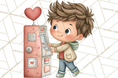 Retro Roller Skating Clipart PNG, 90s Valentine Clip Art Product Image 4