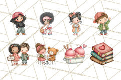 Retro Roller Skating Clipart PNG, 90s Valentine Clip Art Product Image 2