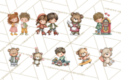 Retro Roller Skating Clipart PNG, 90s Valentine Clip Art Product Image 7