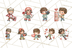 Retro Roller Skating Clipart PNG, 90s Valentine Clip Art Product Image 9