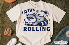 Rolling Fatties Raccoon SVG, Funny Animal Design Product Image 1