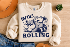 Rolling Fatties Raccoon SVG, Funny Animal Design Product Image 2