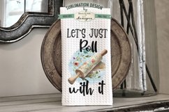 Funny Kitchen Towel Sublimation Design -Fork This, Just Roll Product Image 3