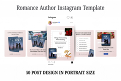 Romance Author Canva Instagram Template Product Image 3
