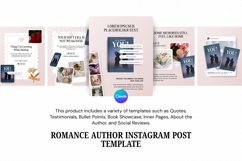Romance Author Canva Instagram Template Product Image 8