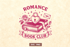 Romance Book Club SVG - Spicy Romance Reader PNG Design Product Image 1