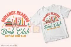 Coquette Book Lovers Romance Book SVG T-shirt Design Product Image 2
