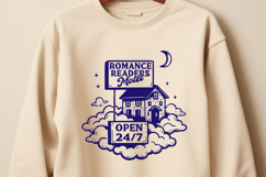 Romance Readers Motel SVG PNG | Book Lover Clipart for Print Product Image 2