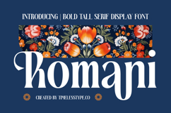 Romani - Bold Tall Serif Display Font Product Image 1