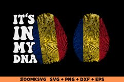It's in my DNA Romania Flag Fingerprint Sublimation PNG, SVG Product Image 1