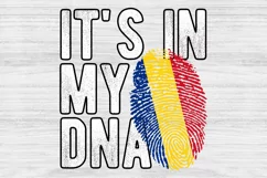 It's in my DNA Romania Flag Fingerprint PNG Sublimation Product Image 1