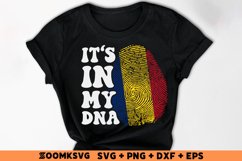 It's in my DNA Romania Flag Fingerprint Sublimation PNG, SVG Product Image 2
