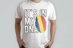 It's in my DNA Romania Flag Fingerprint PNG Sublimation Product Image 2