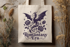 Romantasy Era SVG - Dragon and Rose Book Lover Fantasy PNG Product Image 3