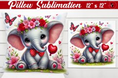 Pillow sublimation | Romantic Animal | Elephant Product Image 1