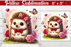 Pillow sublimation | Romantic Animal | Hedgehog Product Image 1
