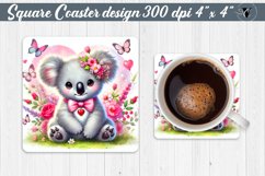 Square Coasters | Romantic Animal | Koala Product Image 1