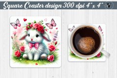 Square Coasters | Romantic Animal | Rabbit Product Image 1