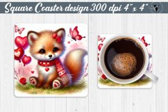 Square Coasters | Romantic Animal | Fox Product Image 1