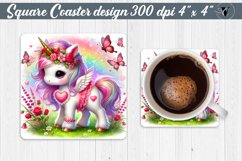 Square Coasters | Romantic Animal | Unicorn Product Image 1