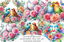 Romantic Bird Couples Clipart Product Image 1