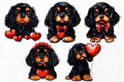 Black and Tan Cavalier Valentine Bundle - Cute Dog Valentine Product Image 2