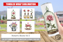 Romantic Blooms Floral Tumbler Product Image 1