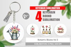 Romantic Blooms Floral Keychain Product Image 1