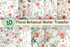 water transfer paper, polymer clay transfer, floral transfer sheets, botanical transfer paper, blossom transfer paper, romantic floral paper, flower image transfer, clay surface transfer, floral clay sheets, botanical blossoms, watercolor floral transfer,