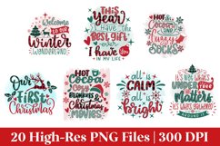 Romantic Christmas Sublimation PNG | Christmas PNG Bundle Product Image 7