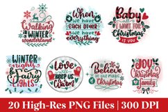 Romantic Christmas Sublimation PNG | Christmas PNG Bundle Product Image 8