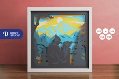Romantic Couple in The Winter Forest Shadow Box Product Image 1