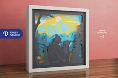 Romantic Couple in The Winter Forest Shadow Box Product Image 2