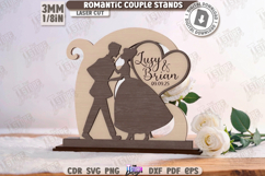 Layered Romantic Couple Stand Laser Cut|Valentine&#039;s Day SVG Product Image 1