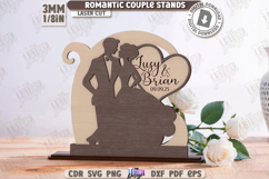 Layered Romantic Couple Stand Laser Cut|Valentine&#039;s Day SVG Product Image 1